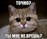 точно? ты мне не врешь?