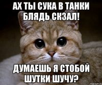 ах ты сука в танки блядь скзал! думаешь я стобой шутки шучу?