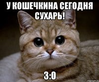 у кошечкина сегодня сухарь! 3:0