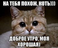 На тебя похож, коть))) Доброе утро, моя хорошая)