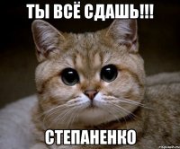 Ты всё сдашь!!! Степаненко