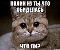 Полин ну ты что обиделась Что ли?