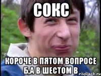 Сокс Короче в пятом вопросе Б,а в шестом В