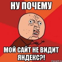 ну почему мой сайт не видит Яндекс?!