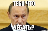 тебя что уёбать?