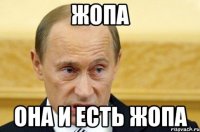 жопа она и есть жопа