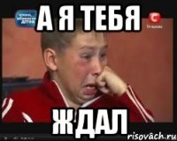 а я тебя ждал