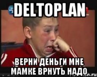 deltoPLAN верни деньги мне мамке врнуть надо