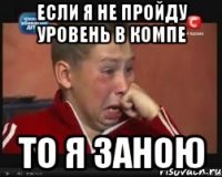 если я не пройду уровень в компе то я заною