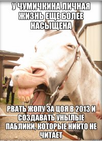у чумичкина личная жизнь еще более насыщена рвать жопу за цоя в 2013 и создавать унылые паблики, которые никто не читает