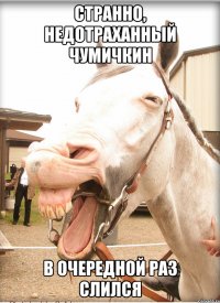 странно, недотраханный чумичкин в очередной раз слился
