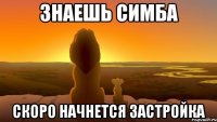 знаешь симба скоро начнется застройка