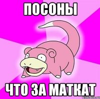 посоны что за маткат