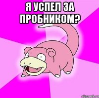 я успел за пробником? 