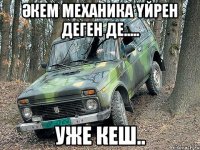 Әкем механика үйрен деген де..... уже кеш..