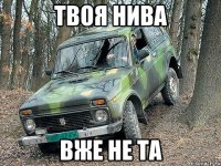 твоя нива вже не та