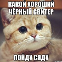 какой хороший чёрный свитер пойду сяду