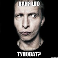 ваня шо туповат?