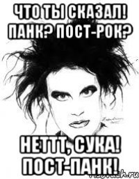 ЧТО ТЫ СКАЗАЛ! ПАНК? ПОСТ-РОК? НЕТТТ, СУКА! ПОСТ-ПАНК!