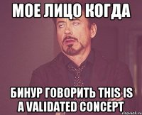 мое лицо когда бинур говорить this is a validated concept