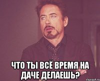  что ты всё время на даче делаешь?