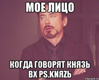 мое лицо когда говорят князь вх ps.knяzь