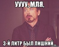 уууу, мля, 3-й литр был лишний...