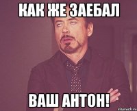 как же заебал ваш антон!