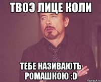 твоэ лице коли тебе називають ромашкою :d