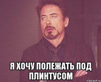  я хочу полежать под плинтусом