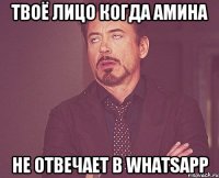 твоё лицо когда Амина не отвечает в WhatsApp