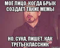 Моё лицо, когда Брык создаёт такие мемы Но, сука, пишет, как третьеклассник
