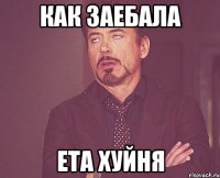 как заебала ета хуйня