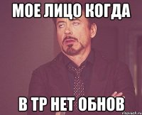 МОЕ ЛИЦО КОГДА В ТР НЕТ ОБНОВ