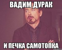 ВАДИМ ДУРАК И ПЕЧКА САМОТОПКА