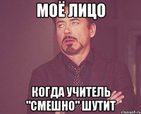 моё лицо когда учитель "смешно" шутит