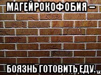 магейрокофобия – боязнь готовить еду.