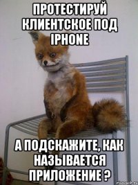 протестируй клиентское под iphone а подскажите, как называется приложение ?