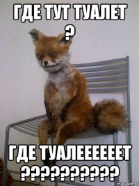 Где тут туалет ? Где туалеееееет ??????????