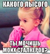 какого лысого ты мочишь моих сталкеров?