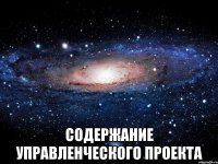  содержание управленческого проекта