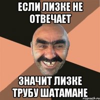 если лизке не отвечает значит лизке трубу шатамане