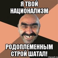 я твой национализм родоплеменным строй шатал!