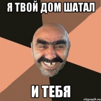 я твой дом шатал и тебя