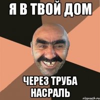 я в твой дом через труба насраль