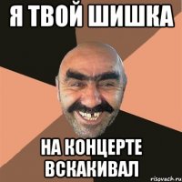 я твой шишка на концерте вскакивал