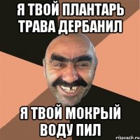 я твой плантарь трава дербанил я твой мокрый воду пил