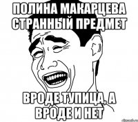 полина макарцева странный предмет вроде тупица, а вроде и нет