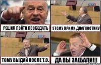 РЕШИЛ ПОЙТИ ПООБЕДАТЬ ЭТОМУ ПРИМИ ДИАГНОСТИКУ ТОМУ ВЫДАЙ ПОСЛЕ Т.О. ДА ВЫ ЗАЕБАЛИ!!!