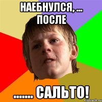 Наебнулся, ... ПОСЛЕ ....... САЛЬТО!